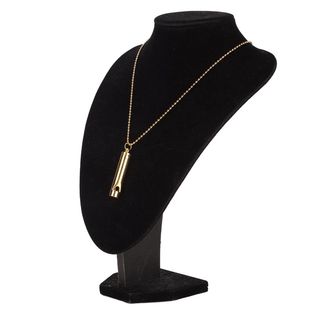 Stress Anxiety Relief Breathing Necklace Stainless Steel Meditation Whistle Necklace for Men Women