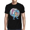 1Tee Mens Unicorn Riding Dinosaur  T-Shirt