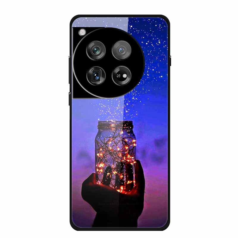 Personalized Seven-Colored Tempered Glass Phone Case for OnePlus 12 - Unisex