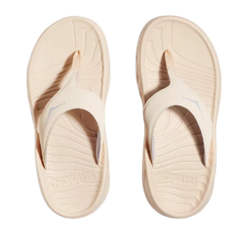 Hoka One One Ora Recovery Flip Breathable Support Comfortable Casual Anti-Friction Flip-Flops Women Flip-Flops Beige 1117910-VLN