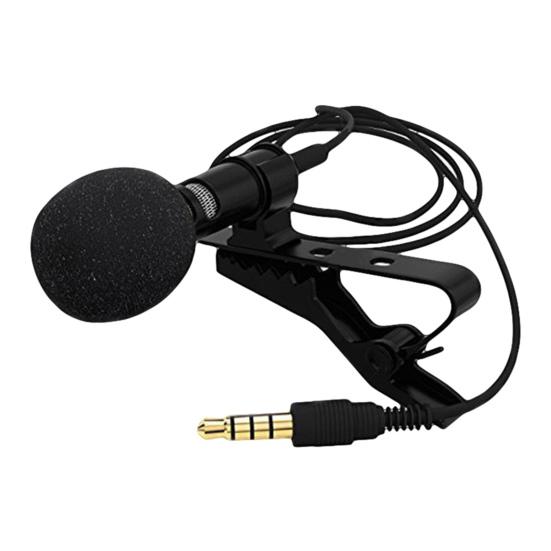 Microphone Flexible Easy to Use Metal Hands Free Lapel Mic for Podcast