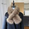 Winter Scarf Faux Fur Collar for Women, Plush Neck Warmer Scarf, Fluffy Sweat Absorbent Scarves, Fashion Wrap Cold Weather, Thanksgiving Christmas