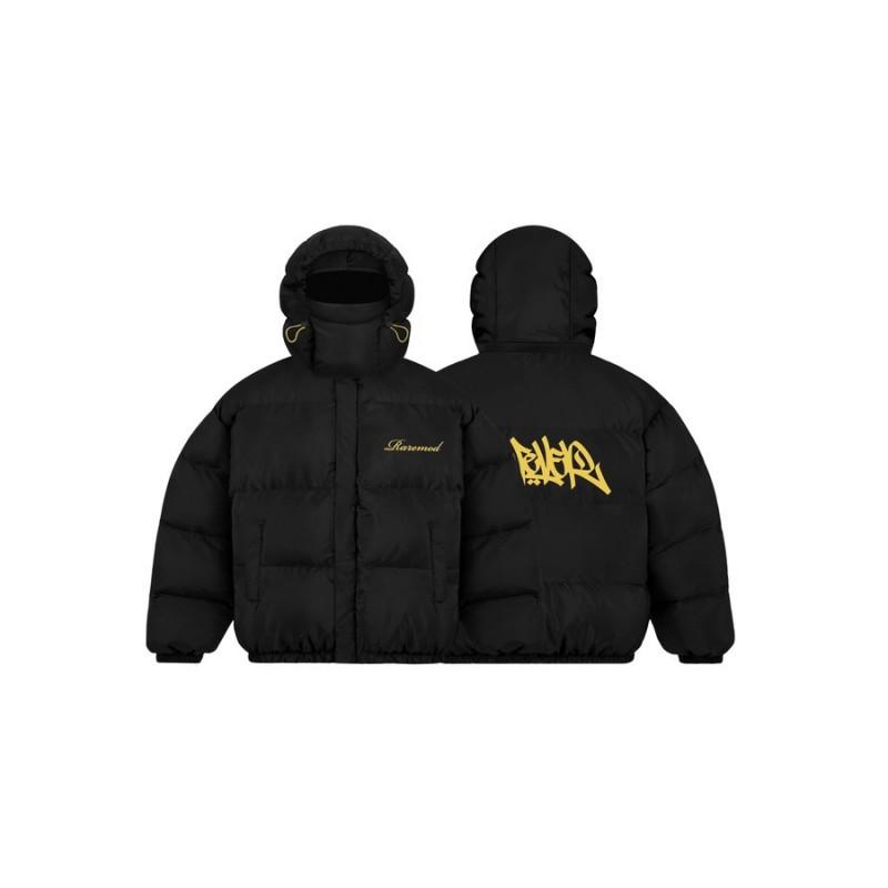 Zimní Streetwear v Y2K stylu Unisex Puffer bunda s kapucí Pruhovaná Volný střih Pro teenagery