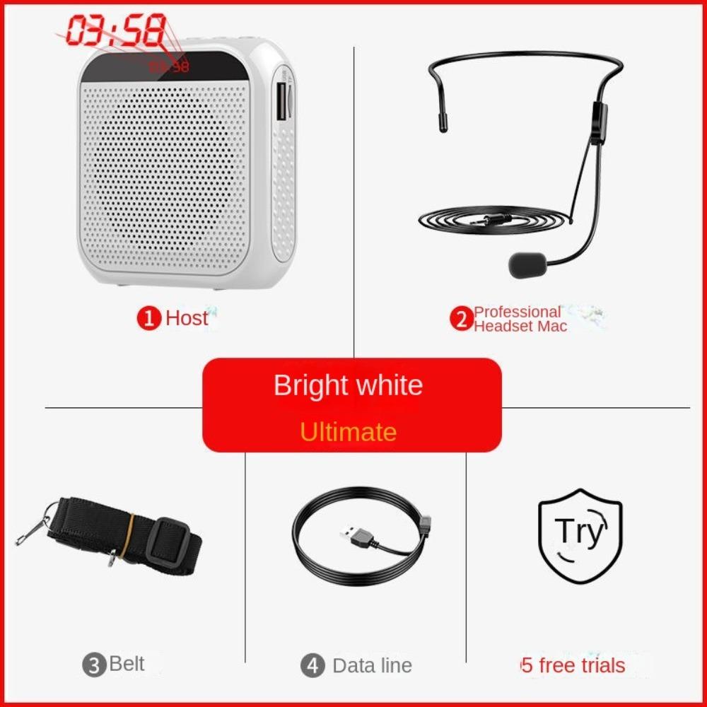 Battery Kit Headset Voice Amplifier Recorder Mic Speaker  For Teacher Speech Tour Guide Lecture