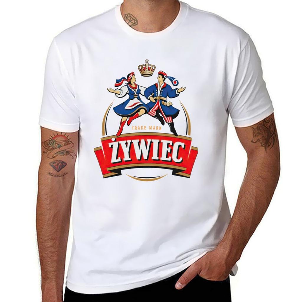 Vintage Zywiec Beer T-Shirt Plus Size Clothes Quick Drying Essential T Shirt Korean Fashion Mens Graphic T-shirts Hip Hop
