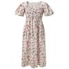 Sancai French Square Neck Floral A-Line Maxi Dress