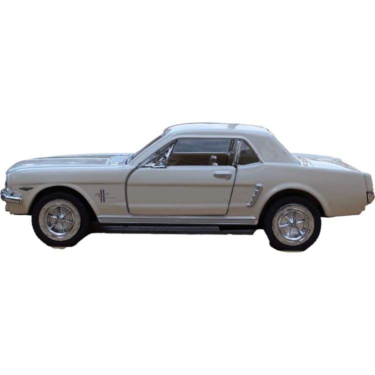 KINSMART Scale 1964 Ford Mustang Diecast Model White 1/34 Car,