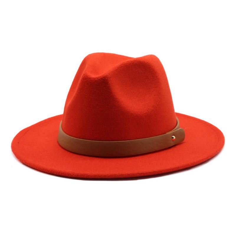 Classic Fedora Hat With Wide Brim For Women Men Fall Winter Fashion Accessory