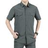 Men Shirt Short Sleeve Soft Single-breasted Turn-down Collar Sun Protection Outdoor Shirt Male Clothing