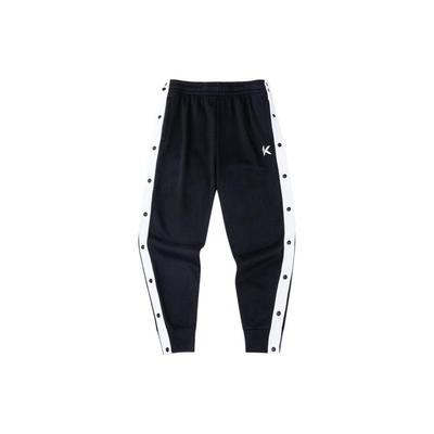 Basketball Series Logo Print Elastic Cuff Knit Sports Pants Men Bottoms Black 152241311S-2