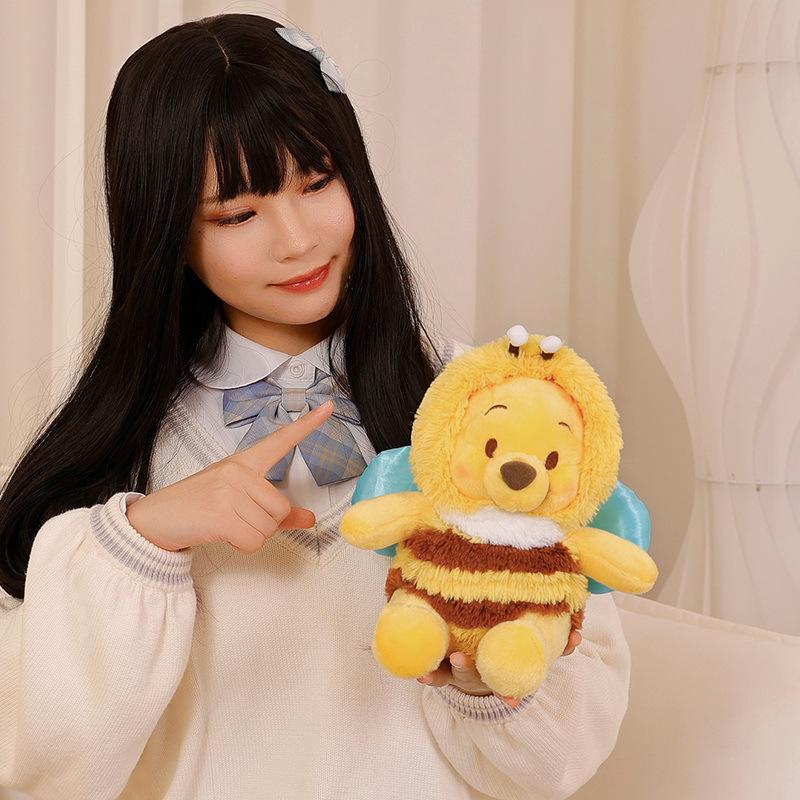 The Bee Bear Doll Transforms Into a Winnie the Pooh Doll of the Same Style, the Puff Bear 8-inch Grab Doll.