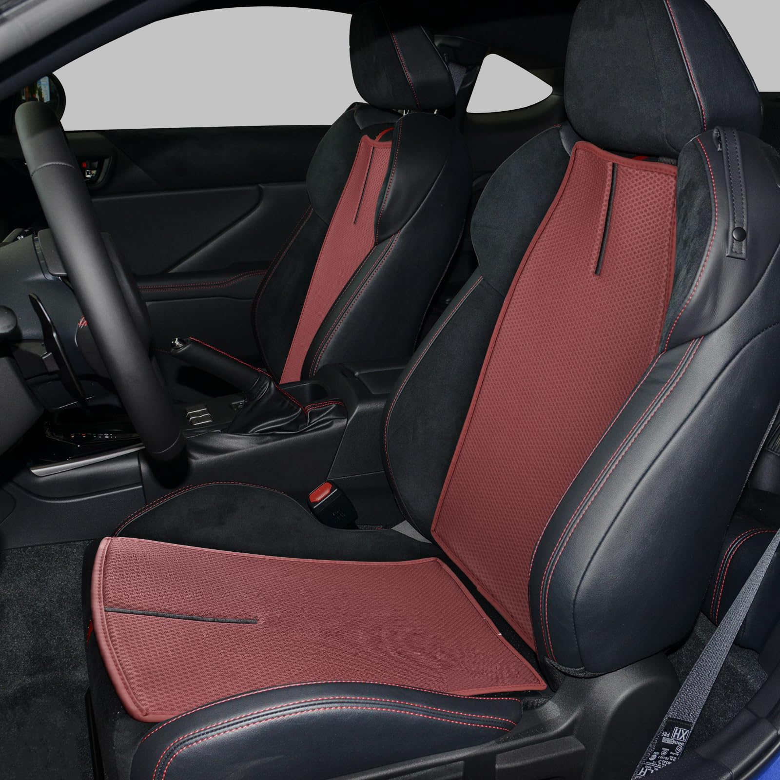 

KUNGKIC Front Seat Covers for Toyota GR86 ZN8 and Subaru BRZ ZD8 2022 2023 2024 Dark Set (2021 2025), Mesh, Breathable, Heat-Dissipating, Thick, Soft,