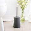 Szczotka do WC z podstawką Nowoczesny design Czarna szczotka do WC z pokrywką Zestaw szczotek do czyszczenia Artykuły czyszczące Akcesoria łazienkowe
