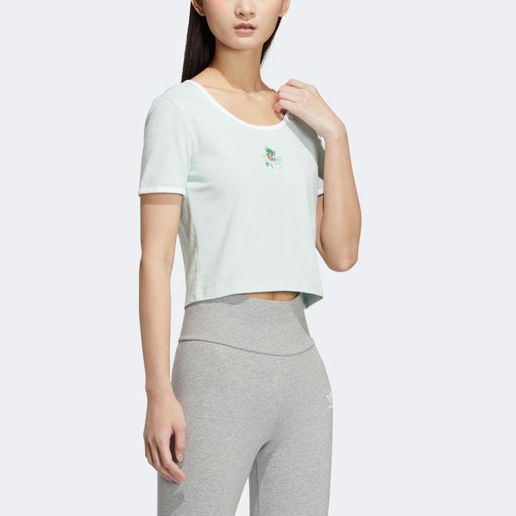 adidas Originals T Shirt Women's Symbol Green HR6911