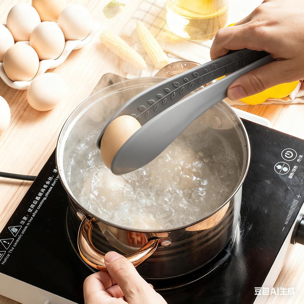 Leaf Silicone Food Tongs Non-Slip Heat Resistant for BBQ Steak Bread Kitchen Cooking