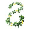 Artificial Ivy Vine with Lemon Leaves Green Faux Rattan Climbing Plant Decor for Home Garden Indoor Outdoor 257cm