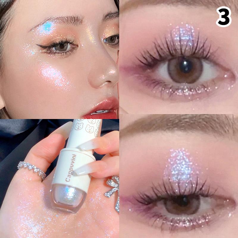 

Bear Bowling Ball Teardrop Liquid Eyeshadow Eye Makeup Lying Silkworm Pearl Super Sparkle High Gloss Glitter Fine Glitter Powder 3