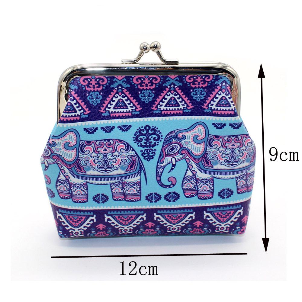 Bohemian Mini Coin Purse: 4-Inch Clip Bag for Cards, Ladies' Clutch