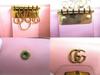 Authentic GUCCI Double G Bamboo Pink Leather 6 Pics Key Chain #a611 Refurbished