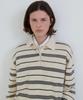 Aleukaig Stripe Collar Knit_Cream