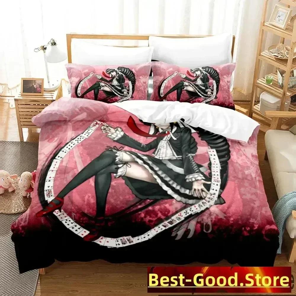 3D Print Anime Danganronpa Bedding Set Duvet Cover Sheet Printed Bed Set Pillowcase Bed Full Queen King Size Comforter Bedroom