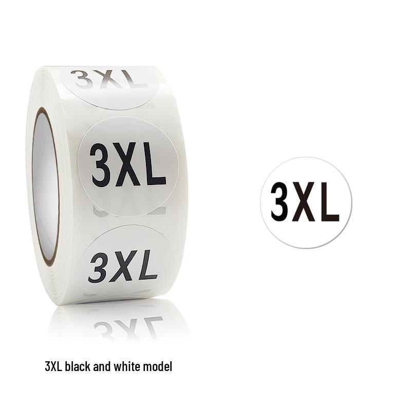 Self-Adhesive Round Size Stickers for Apparel & Footwear