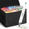 48/60Pcs Brush Tip Alcohol Markers Dual Tip Art Marker Set Portable Brush Markers  Drawing