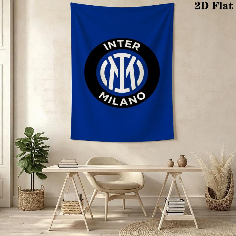 Inter Milan Crest Wallpaper Bedding 1 Duvet Cover 2 Pillowcase Without Core Christmas Birthday Gift Duvet Cover And Pillowcase