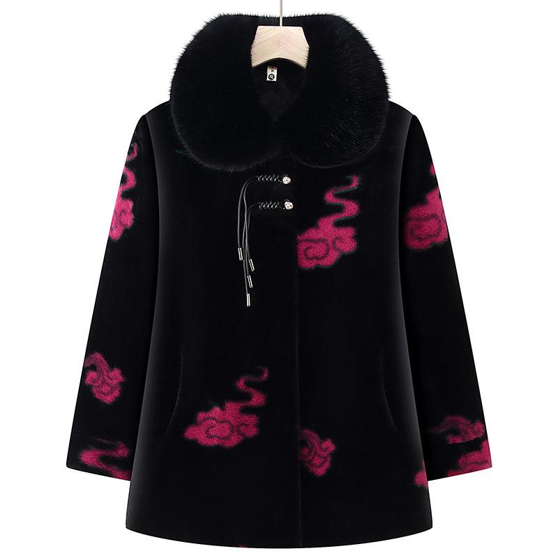 Stylish Fleece-Lined Winter Jacket & Mink Coat for Elderly Women