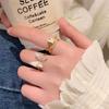 Dripping Butterfly Double Ring Female Niche Design Advanced Sense Index Finger Ring Tide Fashion Personality Open Ring