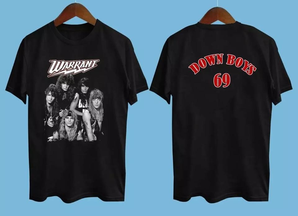 NEW Warrant band Member Short Sleeve Black All Size 2 Side T-Shirt For Fans