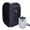 Dampfsauna Zelt Raum Faltbar Verstellbar Sauna Spa Box Schwarz mit 2L Dampfkochtopf Fernbedienung für