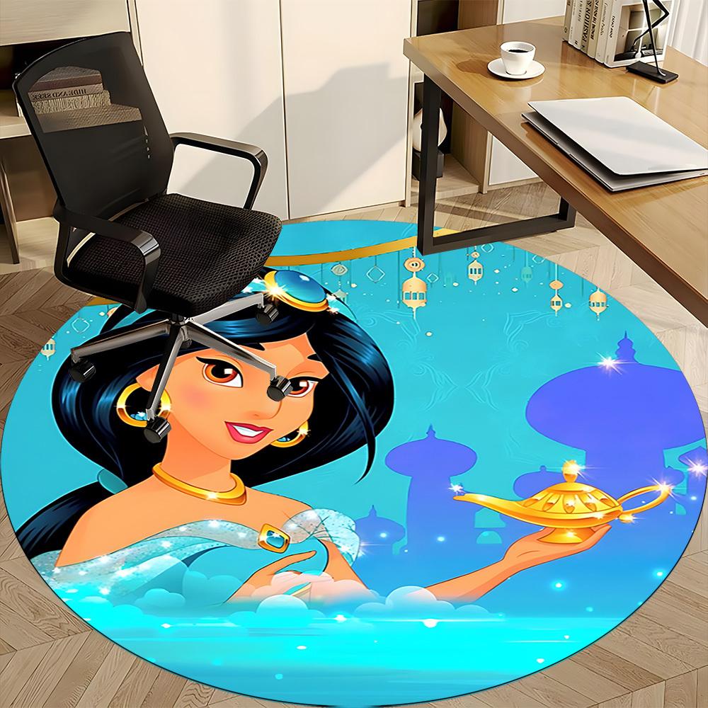 1pc Aladdin Lamp, Jasmine Chair Carpet for Office, Non-slip, Soft and Durable Office Rug, Perfect for Office yy251226041