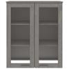 Vidaxl Nadstawka Hamar, Jasnoszara, 85X35X100 Cm, Lite Drewno Sosnowe
