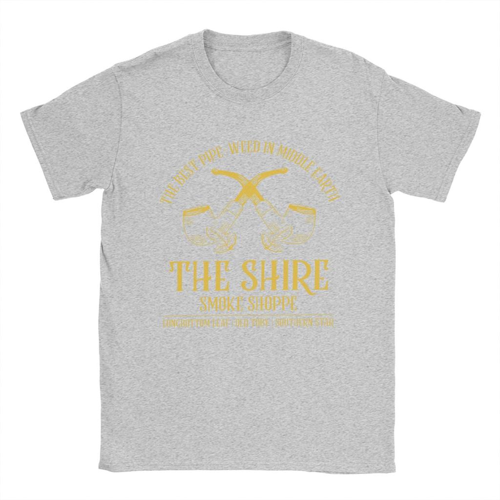 Herren T-Shirt The Shire Smoke Shoppes L-Lords Of The R-Rings Coole Baumwoll-T-Shirts Kurzarm T-Shirts Rundhals Kleidung Übergröße
