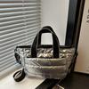 Large Capacity Lightweight Space Shoulder Bag Space Cotton Winter Quilted Crossbody Bag  Female Use