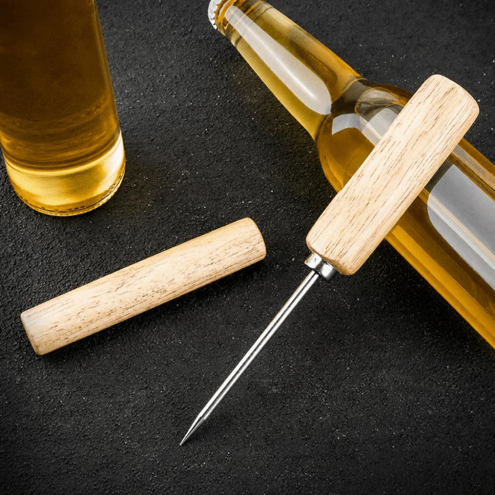 Stainless Steel Ice Shaver Wooden Handle Ice Shaper Bar Whiskey Ice Tool Crusher Tool