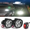6LED 12V Motorcycle Headlights White Super Bright Working Front Light 1500LM LED Scooters Spotlight Motorbike Fog Lampht