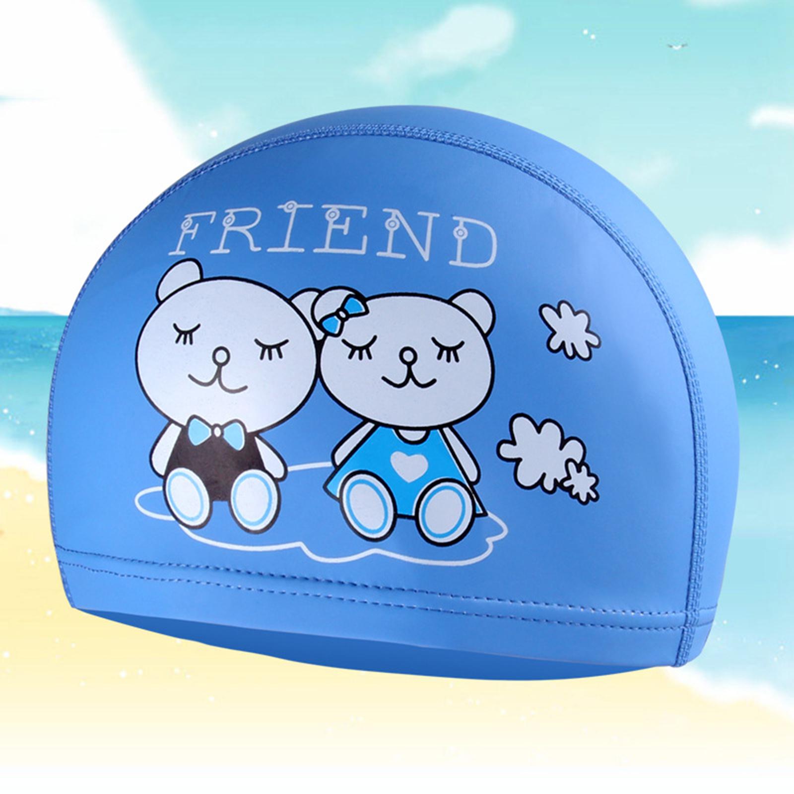 

Durable 3D Swim Child Stretchy Swimming Hat Boys Girls Beach Pool Caps