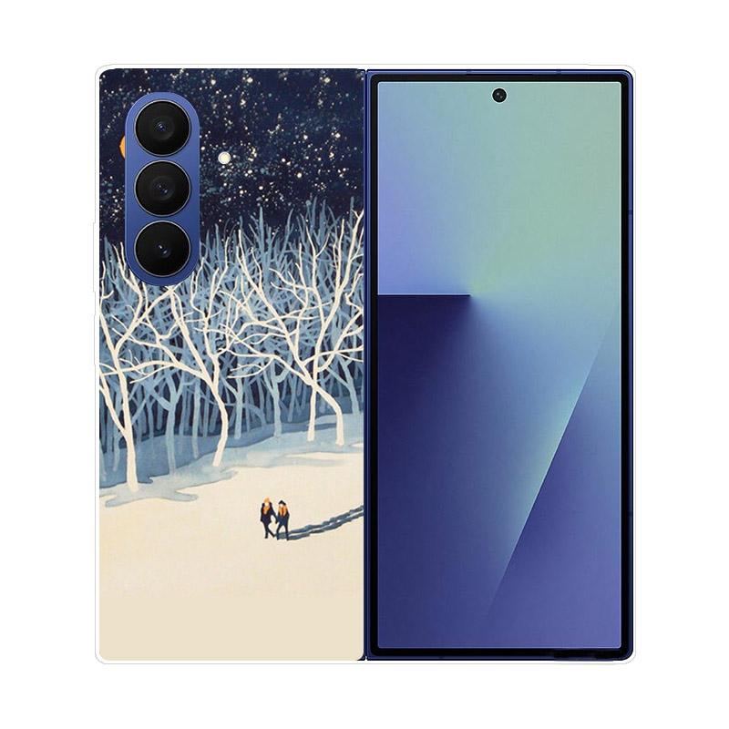 

Transparent Folding Phone Case For Samsung Galaxy Z Fold 6 7 Clear Shockproof Hard PC Cover For Samsung Z Fold7 Fold6 Shell Capa Galaxy Z Fold6