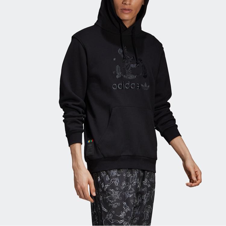 adidas Sweatshirts Men's Black Hooded Moderate Regular GD6022