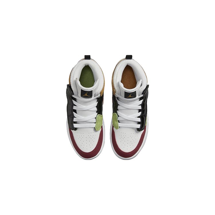 Air Jordan 1 Mid ALT SE PS Messy Room Kids Sneakers Multi-Color White Gym-Red DR6962-100