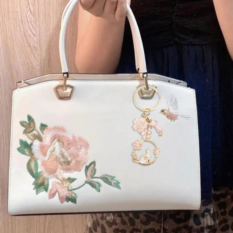 Cute Cats Pet Charm Keychain Chic Cats Figure Bag Hanging Decoration Charm Multipurpose Key Chain Adornment