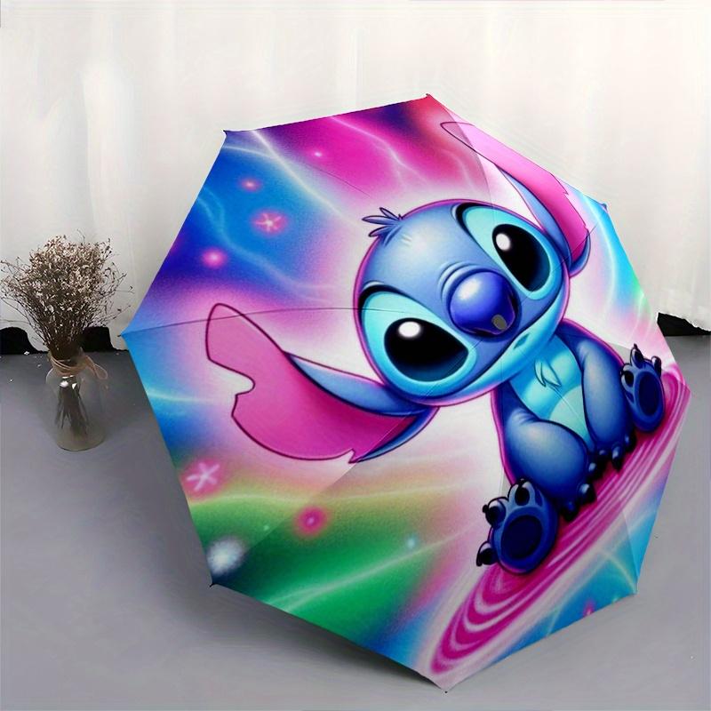 1pc Stitch,Alien Automatic Folding Umbrella: Compact 8-Bone Design Cartoon Outdoor Travel Companion, Business Umbrella, Christmas Valentine'