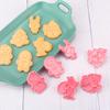 6pcs/Set Christmas 3D Biscuit Mold Cartoon DIY Bakery Mold Christmas Cookie Cutter Gingerbread Man Stamp Mold Baking Decoration