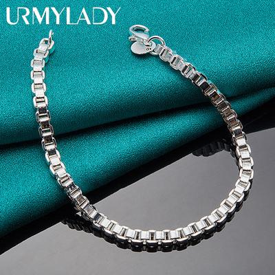 925 Sterling Silver 3mm Chain Bracelet For Women Men Wedding Party Fashion Jewelry
