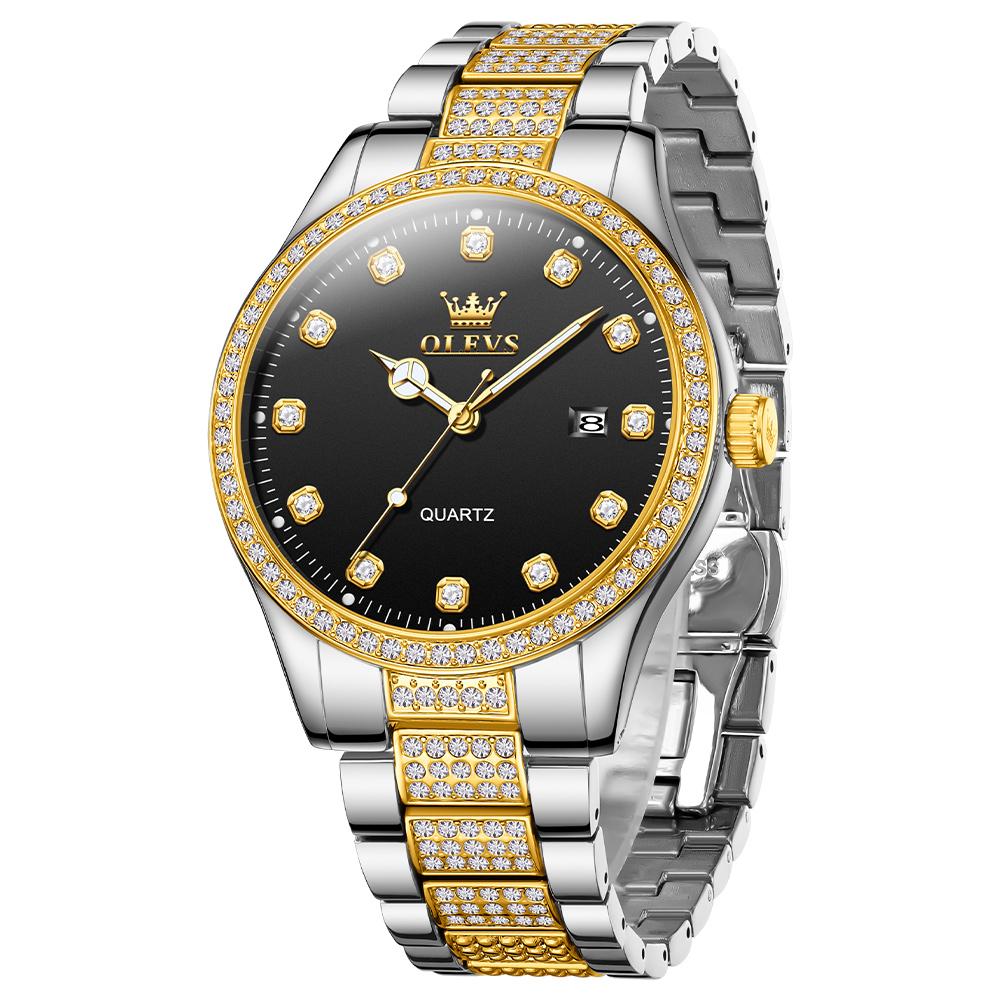 OLEVS New Fashion Mens Watches Top Brand Luxury Quartz Wrist Watch Man Sport Stainless Steel Watch for Men Reloj Hombre