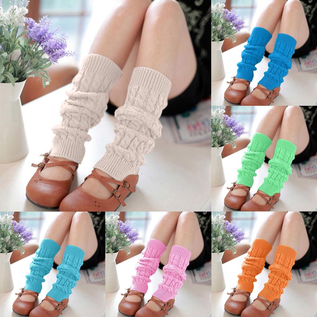 Fashion Women Winter Warm Leg Warmers Knitted Crochet Long Socks