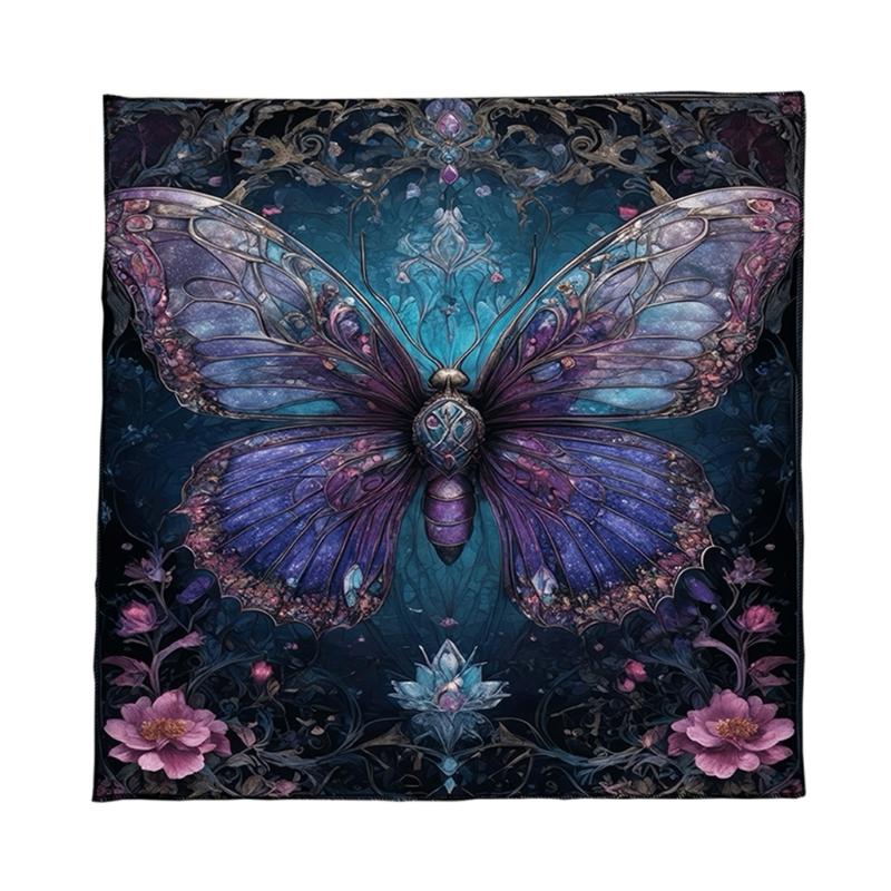 Butterfly Flower Tarots Tablecloth Divinations Card Table Cloth Tapestry Astrology Witchcrafts Deck Cloth Decoration