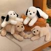 Niedliche Simulations-Hundepuppe Plüschtier Teddy-Hundepuppe Kinder Beruhigungs-Stoffpuppe Geburtstagsgeschenk